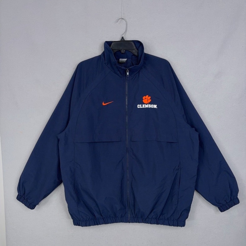Vintage Clemson Tigers Jacket Mens XL Navy Blue Sporty Gorpcore Nike Windbreaker